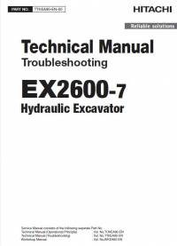 repair manual Hitachi Hydraulic Excavator EX2600-7 Troubleshooting Technical Manual PDF