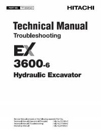 repair manual Hitachi Hydraulic Excavator EX3600-6 Troubleshooting Technical Manual PDF