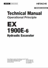 repair manual Hitachi Hydraulic Excavator EX1900-6 Operational Principle Technical Manual PDF