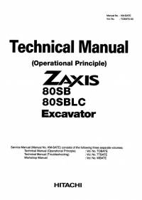 repair manual Hitachi Excavator Zaxis 80SB, 80SBLC Operational Principle Technical Manual PDF