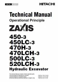 repair manual Hitachi Excavator Zaxis 450(LC)-3, 470(LC)H-3, 500LC-3, 520LCH-3 OP Technical Manual PDF