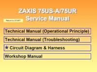 repair manual Hitachi Excavator Zaxis 75US-A/75UR Technical, Workshop, Harness Manuals PDF