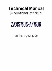 repair manual Hitachi Excavator Zaxis 75US-A/75UR Operational Principle Technical Manual PDF