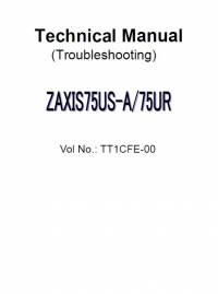 repair manual Hitachi Excavator Zaxis 75US-A/75UR Troubleshooting Technical Manual PDF