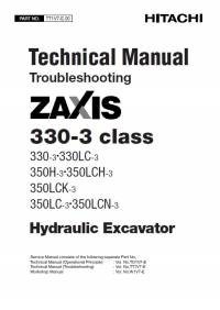 repair manual Hitachi Hydraulic Excavator Zaxis 330-3 class Troubleshooting Technical Manual PDF
