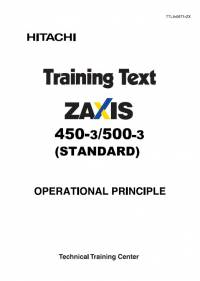 repair manual Hitachi Excavator Zaxis 450-3/500-3 Operational Principle Training Text PDF