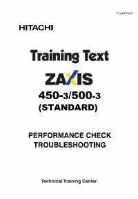 repair manual Hitachi Excavator Zaxis 450-3/500-3 Performance Check Troubleshooting PDF