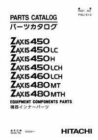 spare parts catalog Hitachi Equipment Components Parts Zaxis 450(LC), 450(LC)H, 460LCH, 480(MT)H PDF