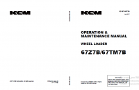repair manual Kawasaki 67Z7B, 67TM7B Wheel Loader Operation and Maintenance Manual PDF