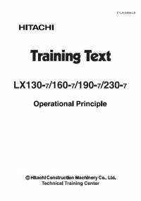 repair manual Hitachi Wheel Loader LX130-7, LX160-7, LX190-7, LX230-7 Operational Principle Training Text PDF