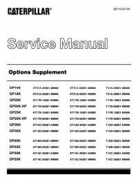 repair manual Cat Lift Trucks GP15K to GP35K, DP20K to DP35K Options Supplement Service Manual PDF