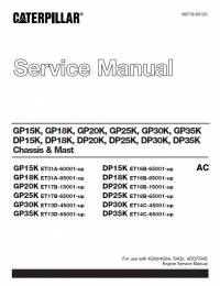 repair manual Cat Lift Trucks GP15K-GP35K, DP15K-DP35K Chassis&Mast, AC Service Manual PDF