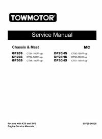 repair manual Cat Lift Trucks GP20S, GP25S, GP30S, DP20HS, DP25HS, DP30HS Service Manual PDF