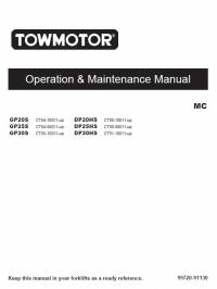 repair manual Cat Lift Trucks GP20S, GP25S, GP30S, DP20HS, DP25HS, DP30HS Operation & Maintenance Manual PDF