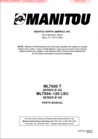 spare parts catalog Manitou MLT630 T Series B-E2 MLT634-120 LSU Series B-E2 Parts Manual PDF