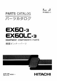 spare parts catalog Hitachi Excavator EX60-3, EX60LC-3 Equipment Components Parts Catalog PDF