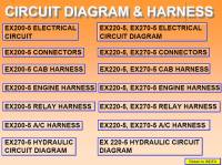 repair manual Hitachi Excavators EX200(LC)-5, EX220(LC)-5, EX230LC-5, EX270(LC)-5 Circuit Diagram & Harness PDF