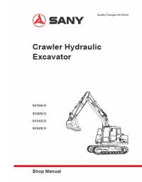 repair manual Sany Crawler Hydraulic Excavator SY195C9, SY205C9, SY215C9, SY225C9 Shop Manual PDF