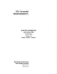 Diagnostic Software John Deere CTL Forwarder 810E Fixed Cabin F686332 A0 2015 Electric Schematic EN PDF