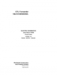 Diagnostic Software John Deere CTL Forwarder 1010E Fixed Cabin F684983 A0 2015 Electric Schematic EN PDF