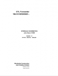 Diagnostic Software John Deere CTL Forwarder 1010E F674512 C1 Hydraulic Schematic 2015 Manual PDF