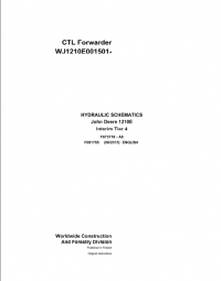 Diagnostic Software John Deere CTL Forwarder 1210E Interim Tier 4 F681785 A8 2018 Hydraulic Schematic PDF