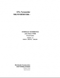 Diagnostic Software John Deere CTL Forwarder 1910E Fixed Cabin F685674 A1 2015 Hydraulic Schematic PDF