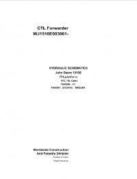 Diagnostic Software John Deere CTL Forwarder 1510E IT4 Platfrom F684291 C1 2016 Hydraulic Schematic EN PDF