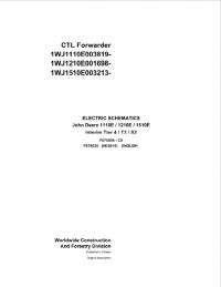 Diagnostic Software John Deere CTL Forwarder 1110E 1210E 1510E Interim Tier 4 T3 S2 F679035 Electric Schematic