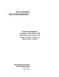 Diagnostic Software John Deere CTL Forwarder 1110E 1210E 1510E Interim Tier 4 Fixed Cabin T3 Electric Schematic PDF