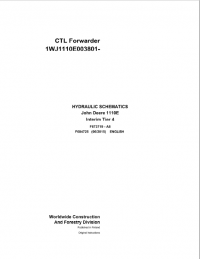 Diagnostic Software John Deere CTL Forwarder 1110E Interim Tier 4 F684725 A8 2015 Hydraulic Schematic EN PDF