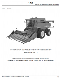 spare parts catalog John Deere 9650 STS SELF-PROPELLED Combine with 90 Series CORN HEAD Parts Catalog PDF