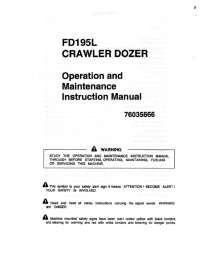 repair manual FiatAllis FD195L Crawler Dozer Operation and Maintenance Instruction Manual PDF