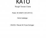 spare parts catalog KATO Rough Terrain Crane SR-250SP-V Jib X & H Type Parts Catalog PDF