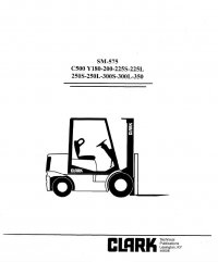 repair manual Clark C500 Y180-200-225S-225L-250S-250L-300S-300L-350 SM575 Service Manual PDF