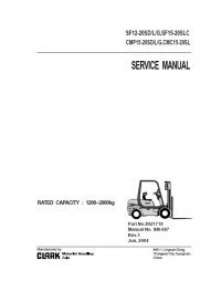 repair manual Clark SF12-20SD/L/G SF15-20SLC CMP15-20SD/L/G CMC15-20SL SM687 Service Manual PDF