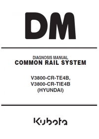 repair manual Kubota Common Rail System V3800-CR (Hyundai) Diagnosis Manual PDF