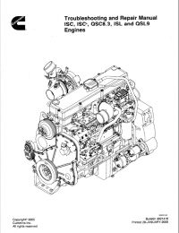 repair manual Cummins Engines ISC, ISCe, QCS8.3, ISL, QSL9 Troubleshooting and Repair Manual PDF