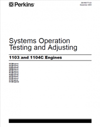 repair manual Perkins Engines 1103, 1104C Systems Operation Testing and Adjusting Manual PDF