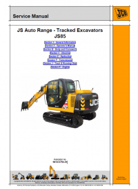 repair manual JCB JS85 JS Auto Range Tracked Excavators Service & Operator’s Manuals PDF