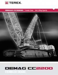repair manual Terex Demag CC2200 350T Crawler Crane Training Manual and Catalogue PDF