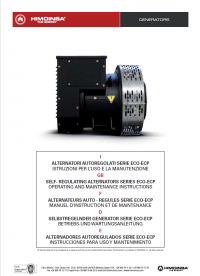 repair manual JCB Himoinsa Self-Regulating Alternators Series ECO-ECP Operating And Maintenance Instructions PDF