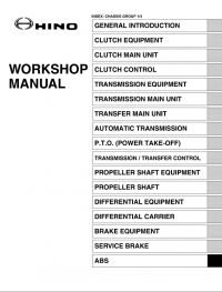 repair manual Hino Trucks 145-338 Series with J05D-TF, J08E-TV/TW Engines 2010 Workshop Manuals PDF