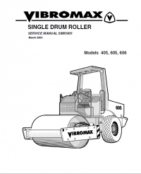 repair manual JCB Vibromax 405, 605, 606 Single Drum Rollers Service Manual SM85005 PDF