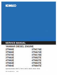 repair manual Yanmar Diesel Engine 2TN/3TN/4TN series for Kobelco Excavators SK series Manual PDF