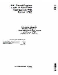 repair manual John Deere 9.0L Diesel Engines Level 14 Electronic Fuel System CTM385 PDF