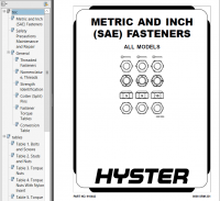 repair manual Hyster Class 5 For H006 (H135FT, H155FT) Internal Combustion Engine Trucks PDF Manual