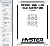repair manual Hyster Class 4 For D024 (S6.0FT, S7.0FT Europe) Internal Combustion Engine Trucks PDF Manual
