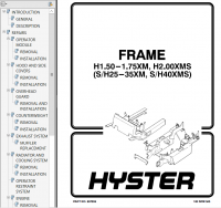 repair manual Hyster Class 5 For D005 (H60-110E Americas) Internal Combustion Engine Trucks PDF Manual
