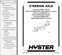 repair manual Hyster Class 5 For B214 (H400-500HD-EC) Internal Combustion Engine Trucks Pneumatic Tire PDF Manual